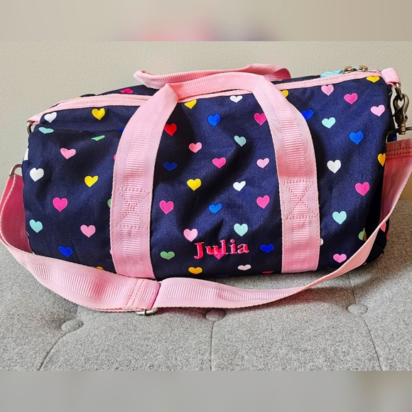 Pottery Barn JULIA duffle/gymnastic/sports hearts bag - Picture 5 of 11
